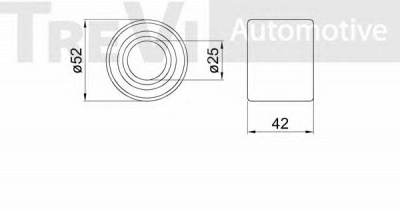 TREVI AUTOMOTIVE wb2184 -  Комплект подшипника ступицы колеса